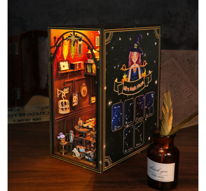 Румбокс "Магический дом" Book Nook с подсветкой