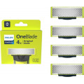 Змінні леза Philips OneBlade QP240/50 4 шт. насадка для гоління обличчя, насадка для тримера філіпс уан блейд