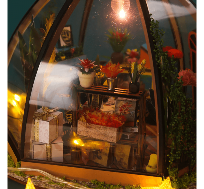 Бук нук "Звездный сад" – миниатюрная оранжерея с прозрачным куполом и подсветкой