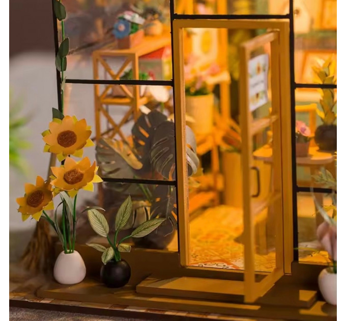 Бук-нук румбокс "Скляна оранжерея" – мініатюрна теплиця з підсвіткою