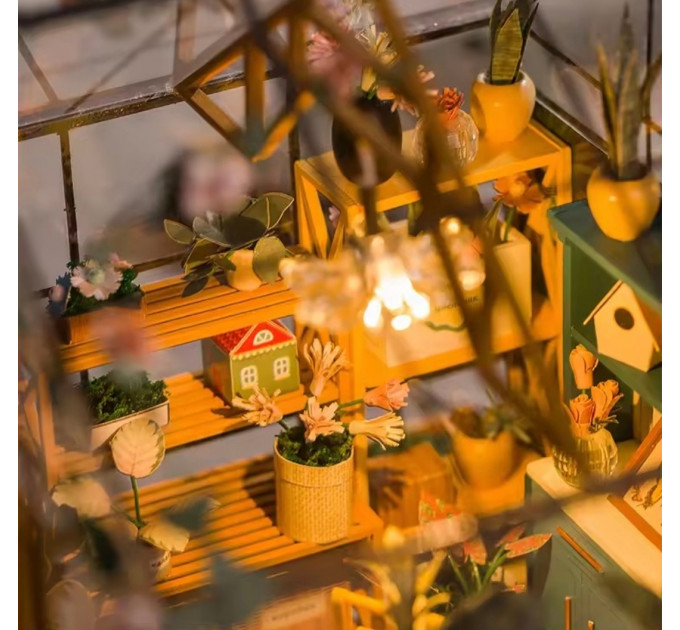 Бук-нук румбокс "Скляна оранжерея" – мініатюрна теплиця з підсвіткою