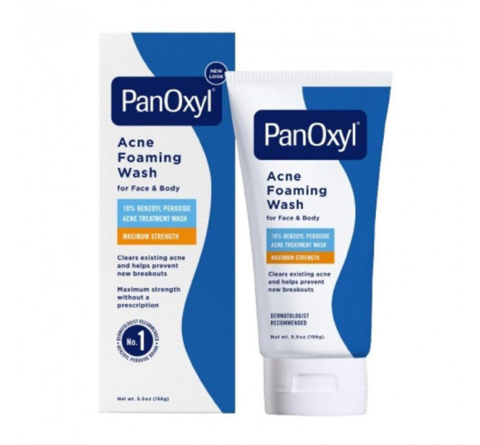 PanOxyl Foaming Wash – пенка для умывания с 10% перекисью бензоила, 156 г