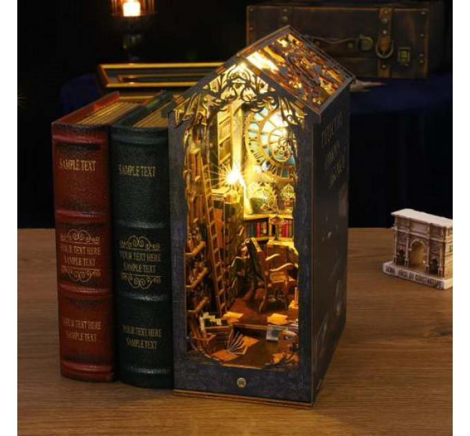 Book Nook конструктор «Детективне агентство» з музичним механізмом та LED-підсвіткою – мініатюра для книжкової полиці