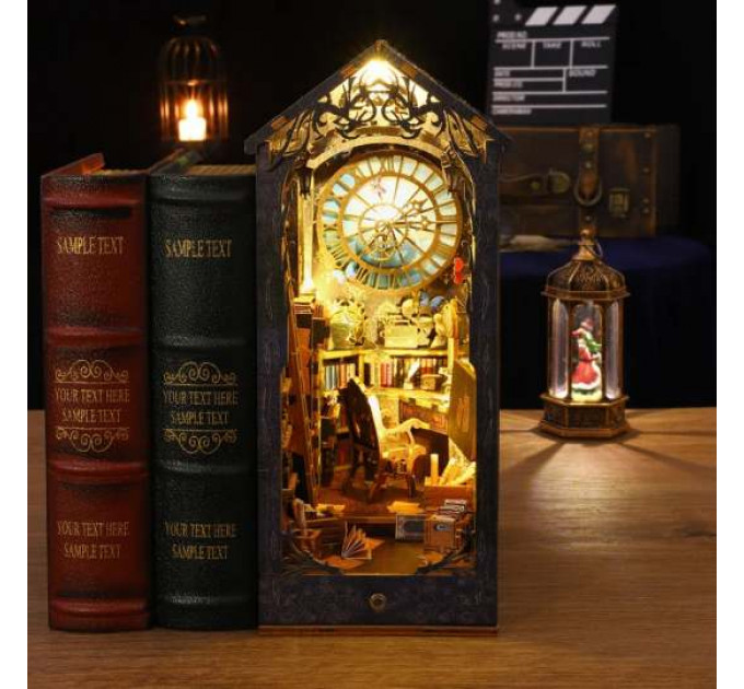 Book Nook конструктор «Детективне агентство» з музичним механізмом та LED-підсвіткою – мініатюра для книжкової полиці