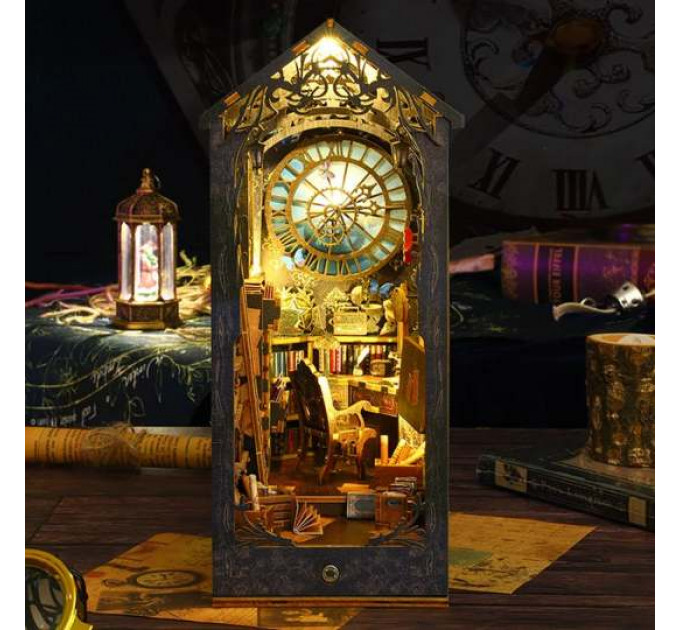 Book Nook конструктор «Детективне агентство» з музичним механізмом та LED-підсвіткою – мініатюра для книжкової полиці