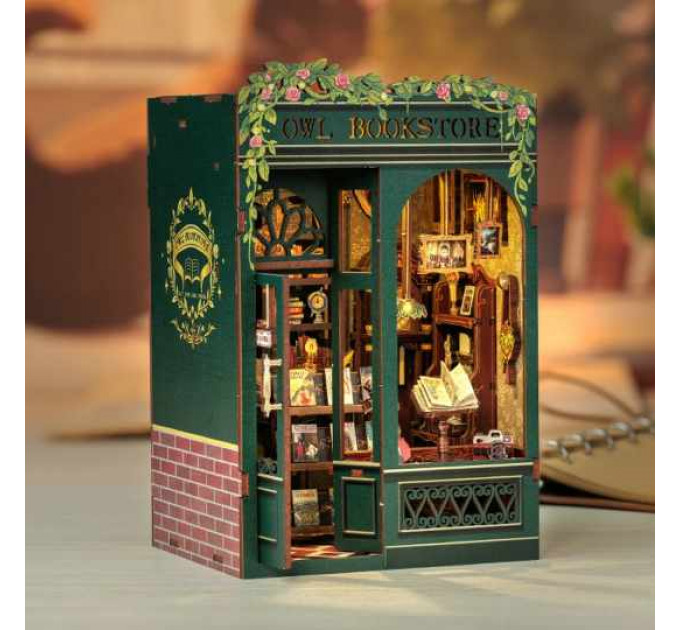 Book Nook Owl Bookstore – декоративний 3D конструктор книжкової крамниці