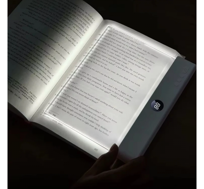 LED лампа для читання з акумулятором та регулюванням яскравості чорна, сенсорна, Type-C