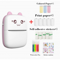 Дитячий портативний термопринтер Mini Printer з папером та фломастерами (рожевий / блакитний)