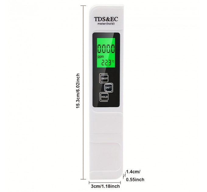 Комбінований солемер і кондуктер TDS/EC метр TES-1