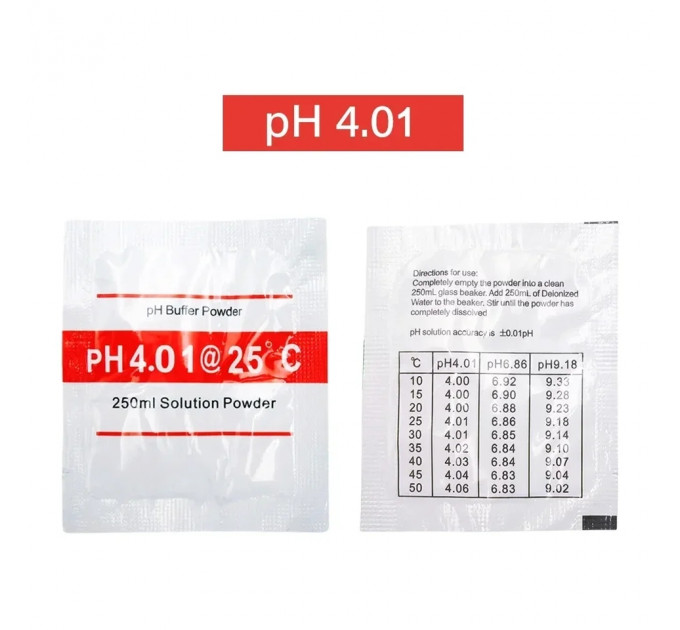 Калібрувальний порошок для калібрування pH метрів pH4.01 + pH6.86 + рН9,18
