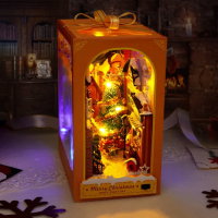 Бук-нук Merry Christmas з підсвіткою — різдвяна декоративна вставка для полиці