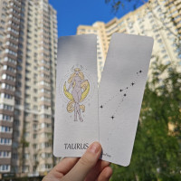 Двостороння закладка «Taurus» — зодіакальний Телець