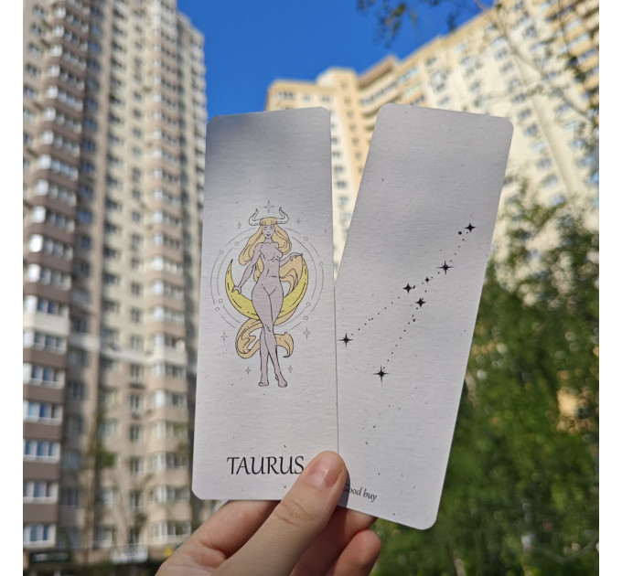 Двухсторонняя закладка «Taurus» — зодиакальный Телец