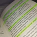 Длинные зеленые стикеры для чтения книг